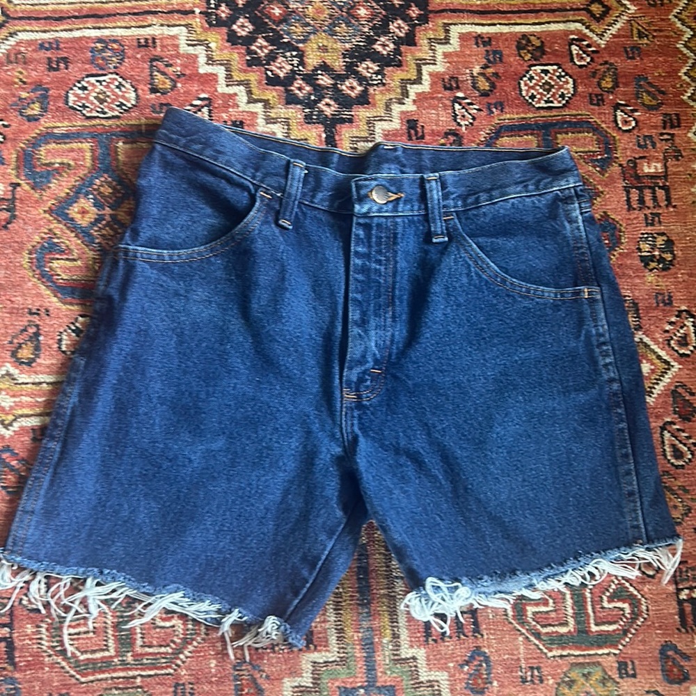 USA Vintage Rustler Cutoffs Dark Wash 32